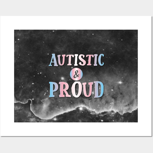 Autistic and Proud: Trans Wall Art by SarahCateCreations